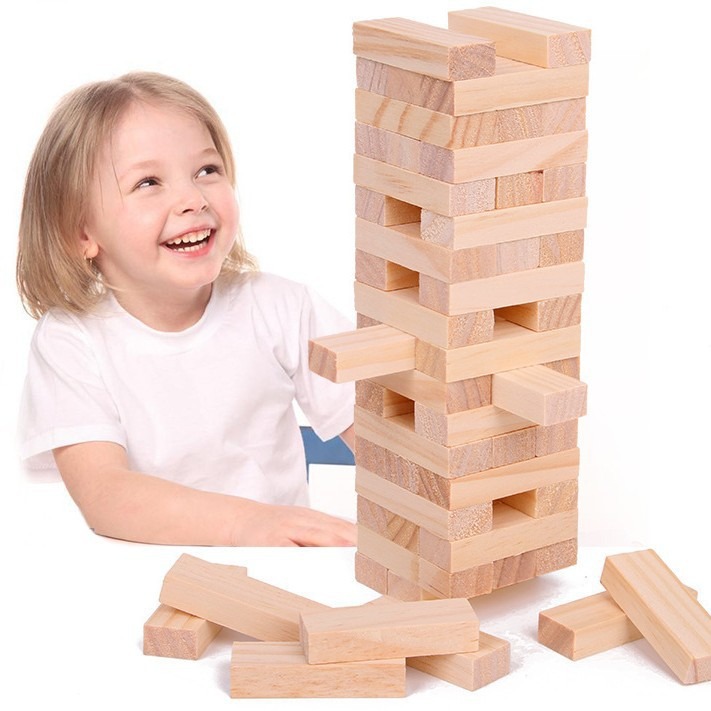 Kids Education Login - Naturalne drewniane klocki konstrukcyjne, zabawki edukacyjne
