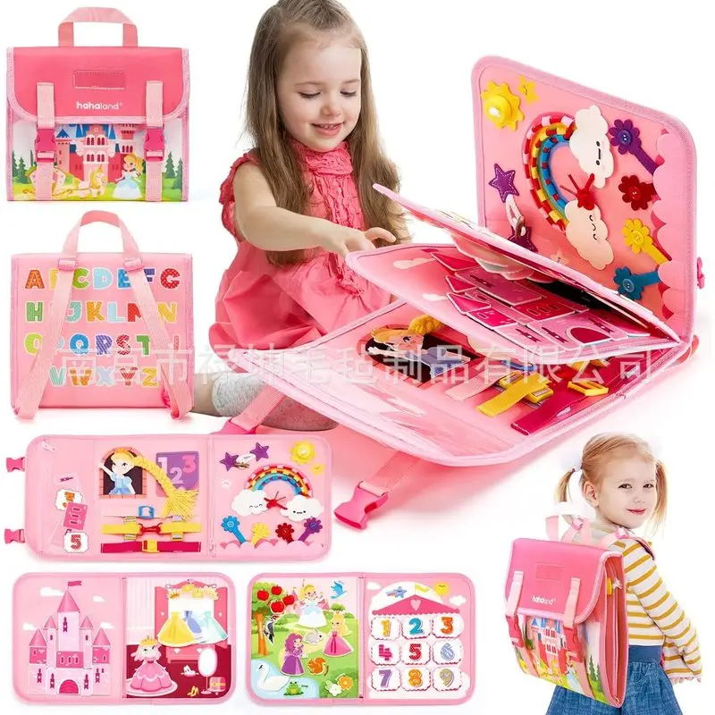 Kids Education Board - Tablica Manipulacyjna z Filcu Księżniczka Montessori,